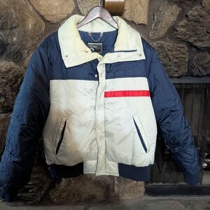 Rare 70s 80s Vintage Ski Wear by JCP Mens Retro Puffer Down Winter Coat Jacket
